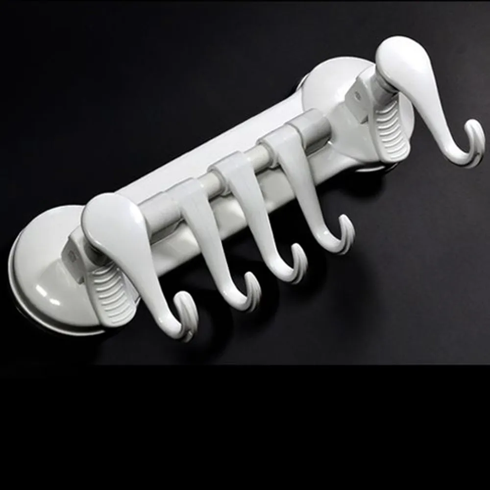 

New Sucker Strong Seamless Kitchen Bathroom Multi-Functional Plastic Row Hook Hang lacquer For Kitchen Bathroom 18MAR12
