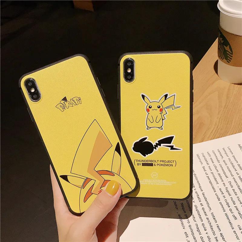 For iPhone 7 8 Plus X 10 Cartoon Pikachue IMD Mobile Phone Case 6 6S 6Plus 6SPlus Silicone for iphone XR XS max |