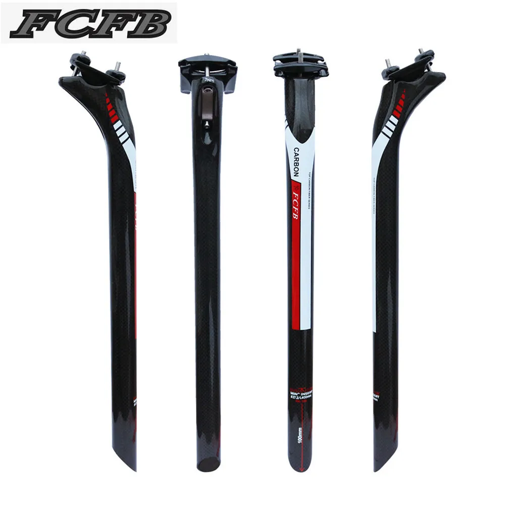 FCFB red Mountain bike carbon seatpost 3k black Full Carbon Fiber road mtb Bicycle seatpost MTB