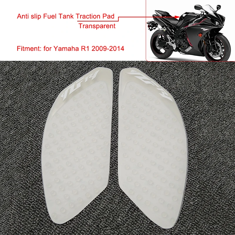 Rubber Traction Side Tank Pad Gas Knee Grip For YAMAHA YZF R1 07-08 R6 08-12 C3