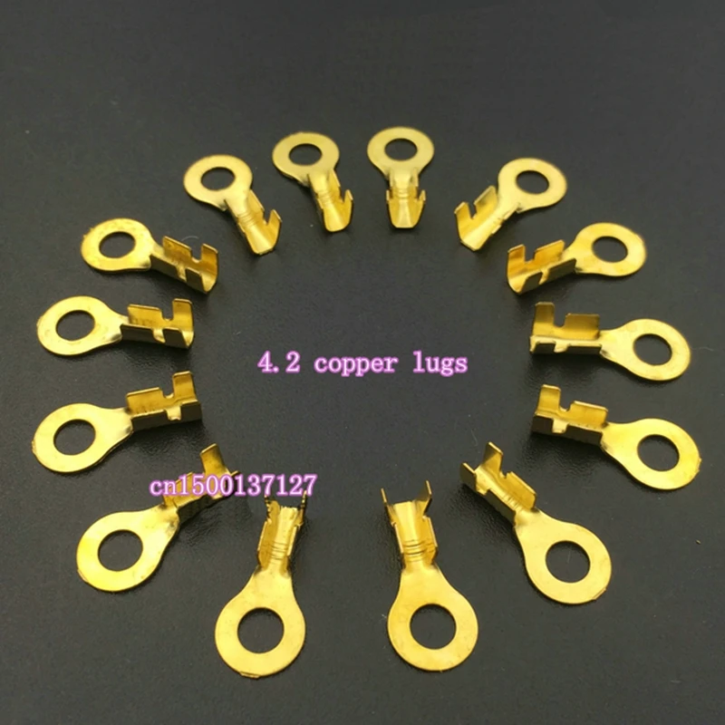 Buy 100pcs 4.2 round lugs cold pressed terminals