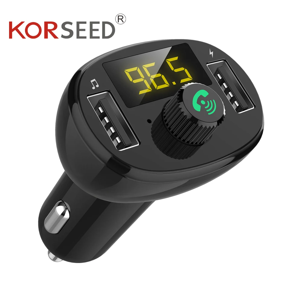 KORSEED Bluetooth автомобильный комплект быстрое двойное USB Автомобильное зарядное устройство fm-передатчик модулятор аудио Музыка Mp3 плеер Handsfree Carkit