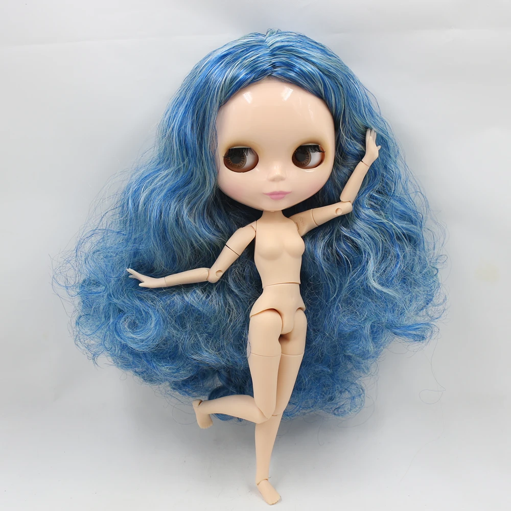 Ледяной обнаженный завод Blyth кукла серии No. 280BL1714/4006 синий микс Мятные волосы белая кожа 1/6 соединение тела Neo