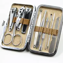 Маникюрный педикюр набор для ухода за ногтями 10 режущий на кусочки инструмент кусачки для кутикулы Набор подарочных чехлов наборы