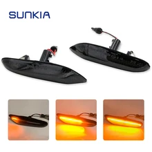 Автомобильный указатель поворота SUNKIA для BMW E90 E91 E92 E93 E60 E87 E82 E46 светодиодный индикатор поворота мигалка сигнальная лампа боковой маркер