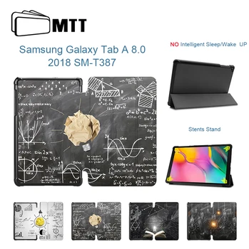 

MTT Case For Samsung Galaxy Tab A 8 inch SM-T387 2018 Slim PU Leather Trifold Flip Stand Smart Cover Protective Tablet Case