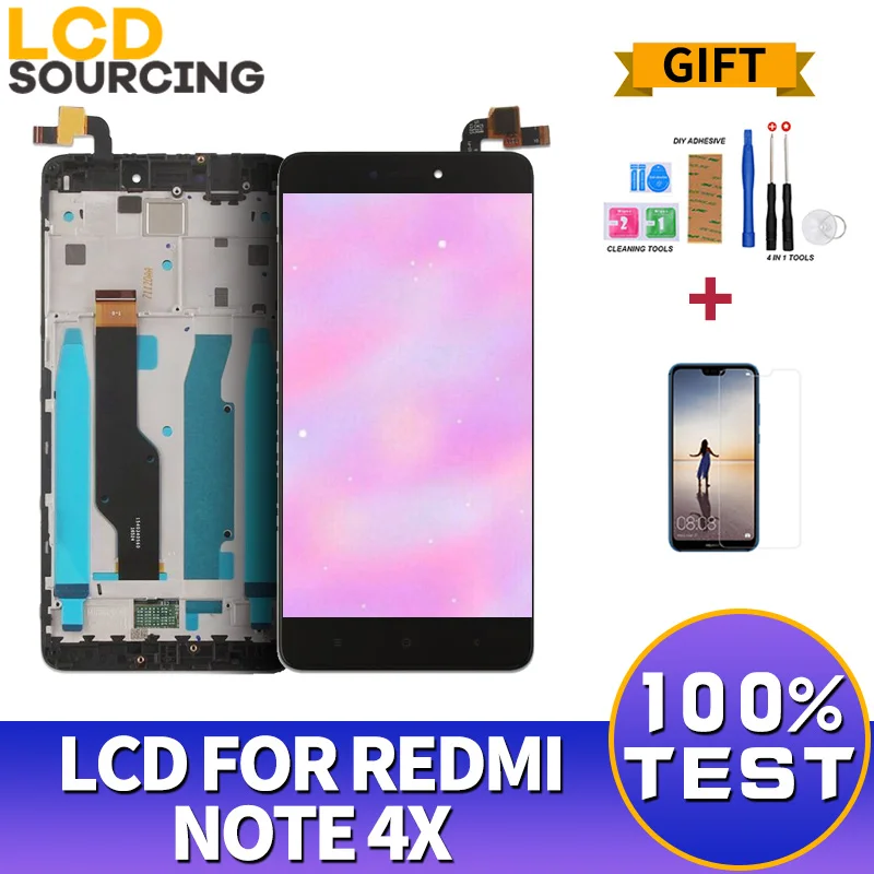

5.5"inch LCD Display For Xiaomi Redmi Note 4X Touch Screen Digitizer Assembly With Frame Replacement For redmi Note4X LCD