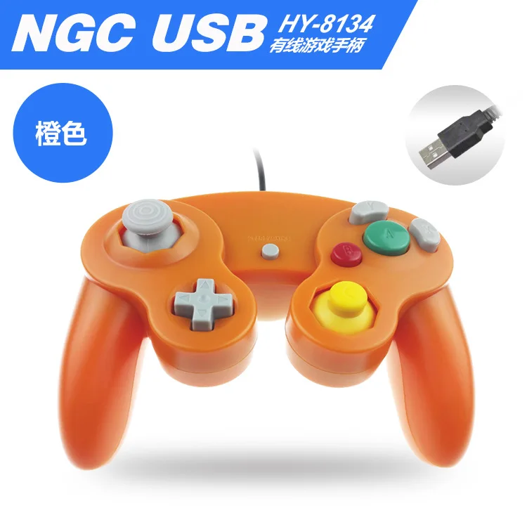 Для Gamecube контроллер USB проводной ручной джойстик для NAND для NGC GC контроллер для MAC компьютера ПК геймпад ns