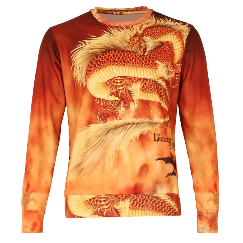 

Children New 3D Printed Sweatshirt Feather Dragon Pattern Design Hoodies Boy Girl 2018 Autumn Fleece Pullover Clothing Tops