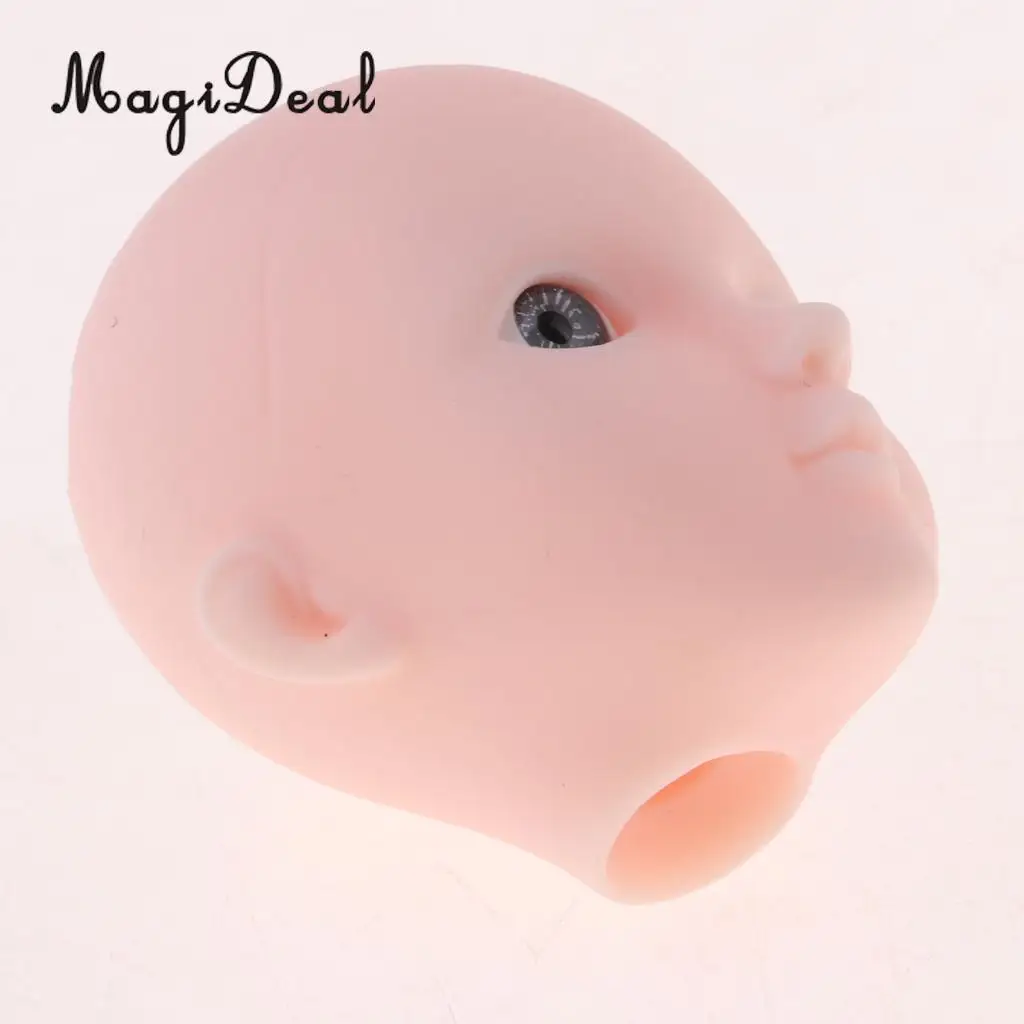 1/6 Girl Doll Head with Gray Eyes for BJD XinYi Doll Body Parts Custom Accs