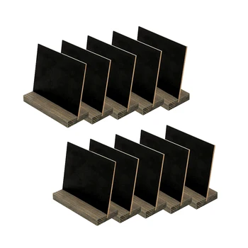 

10 Pcs Chalkboard Signs Mini Chalkboard Tabletop Chalkboards Signs Wooden Framed Small Blackboard with Removable Base