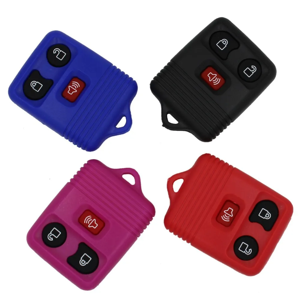4 Buttons Rubber Button Pad Shell For Ford Lincoln Mercury Entry Remote Key Case