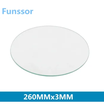 

260mm round borosilicate/high tempered glass plate, 3mm Thickness For DIY Delta 3D Printer