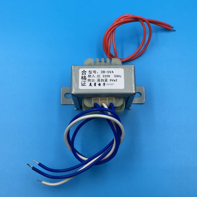 Dual 6V 9V 12V 15V 18V 24V 36V Transformer 220V input Power Transformer 5VA EI41 5VA Transformer for pre-amplifier board