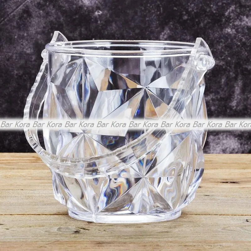Transparent plastic ice bucket Acrylic bar tool dedicated ice bucket big crystal champagne