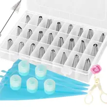 Кондитерская насадка 34 шт. комплект для украшения торта советы Обледенение набор инструментов кондитерский мешок из нержавеющей стали инструменты для украшения торта