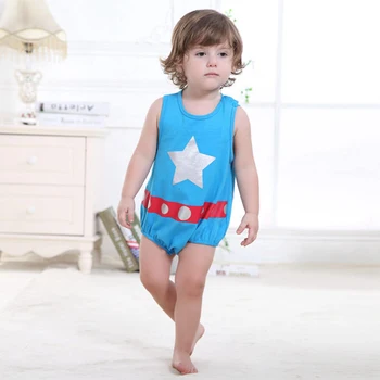 

New Summer Newborn Bodysuit 3-12 months Cotton Baby Bodysuit,Cute Cartoon Design Triangle Bodysuit