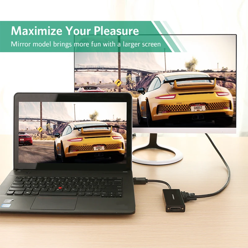 Ugreen 3 в 1 порт дисплея DP к HDMI VGA DVI адаптер 4K штекер гнезду дисплей кабель конвертер