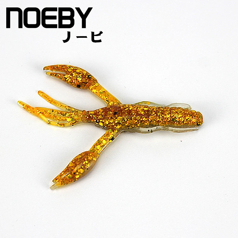 NOEBY 6 шт./лот светящаяся Мягкая приманка 60 мм/1 г Мормышка прозрачная креветка