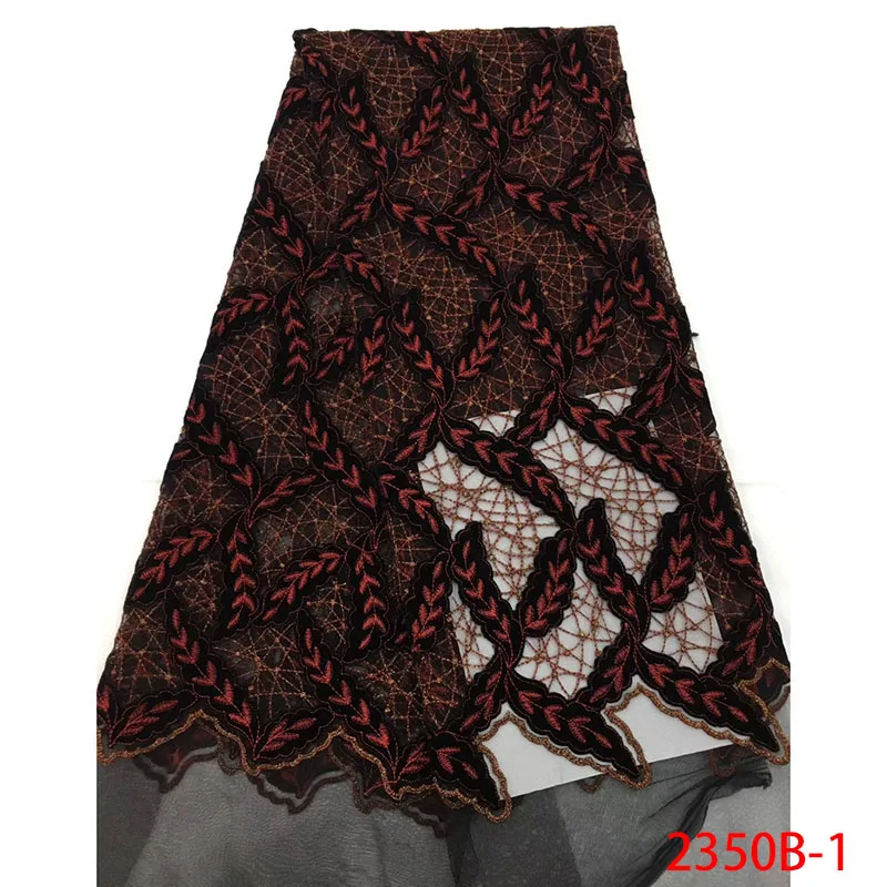

2019 Latest Nigerian Velvet Fabric Laces Fabric High Quality African Laces Fabric For Wedding Dress French Tulle Lace XZ2350B-1