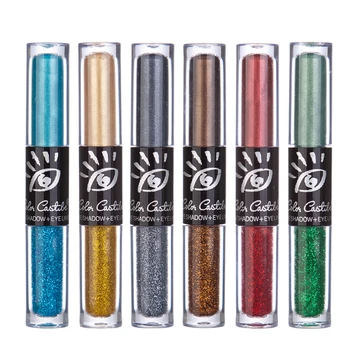 

COLOR CASTLE 2 in 1 Shimmer Eyeshadow+Glitter Diamond Eyeliner Perfume Shining EYE Makeup Metalic Luminous