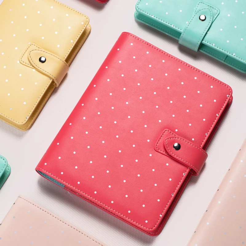 

New Dot Notebook A5 A6 Diamond Planner Cute Creative Buckle Spiral Case Book Diary Personal Diary Daily Memos