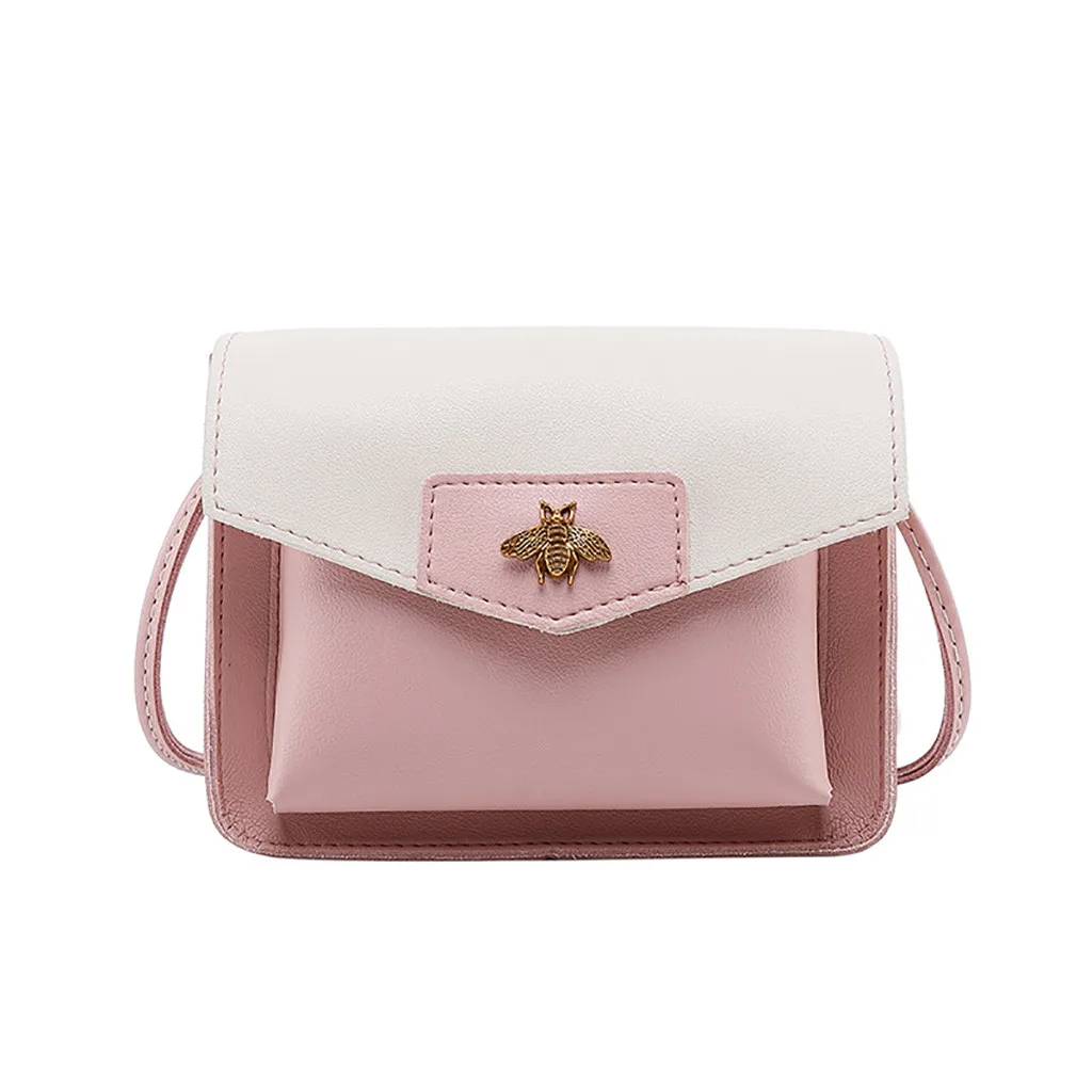 

2019 Summer Fashion Women Leather Small Crossbody Bags for Women 2019 Mini Contrast Laminated Single Shoulder Bag Messenger Bag