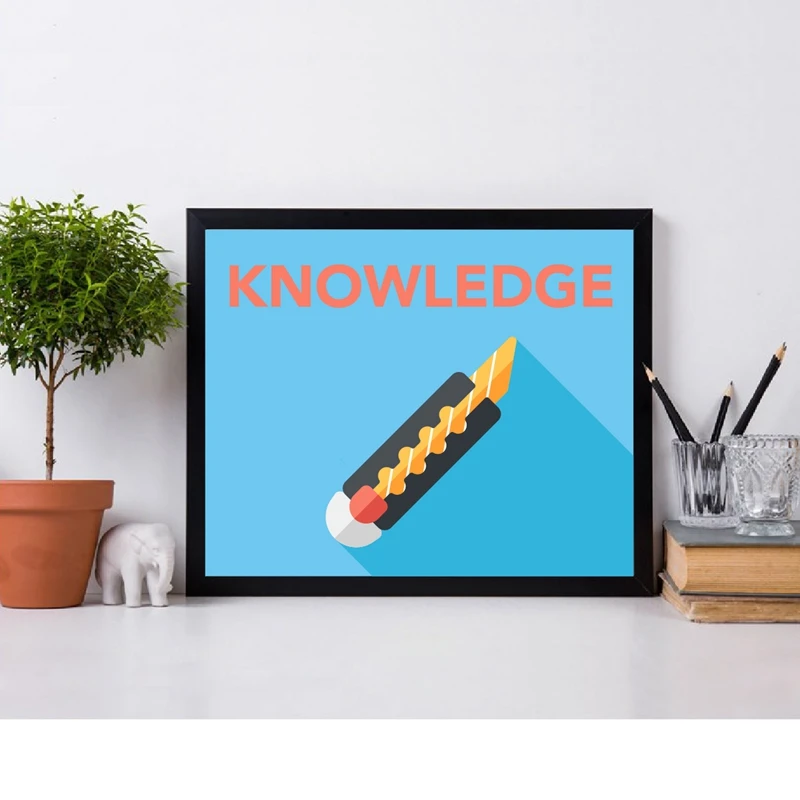 School poster knowledge print