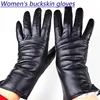 Lupine gloves women's thin wool lining XL straight style leather gloves thick fake rabbit fur lining autumn and winter warm ► Photo 1/6