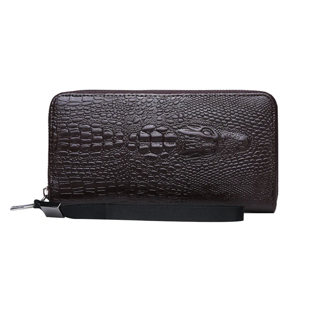 

Women's Bag Unisex Business Wallet Card Bag Purse Clutch Bag Crocodile Print Short British casual multi-function card bag #YL5