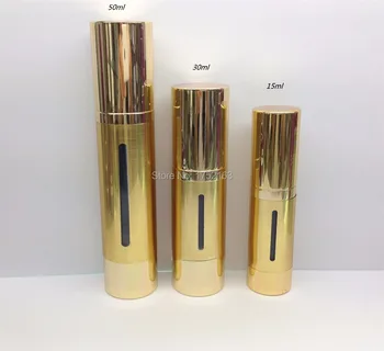 

100PCS/LOT-30ML Gold airless Press pump bottles,lotion bottles,Cosmetics containers,vacuum plastic bottle