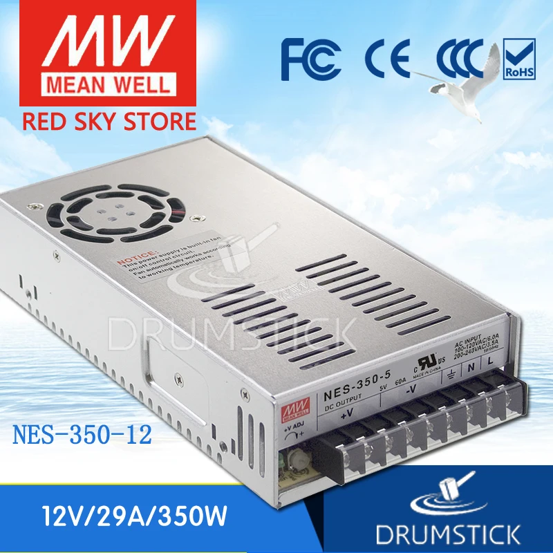 

MEAN WELL NES-350-12 12V 29A meanwell NES-350 348W Single Output Switching Power Supply
