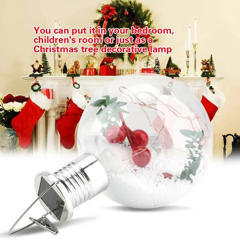 Us 7 06 24 Off Christmas Lights Outdoor Solar 5led Hanging Light Bulb Navidad Christmas Tree Decoration Home Party Night Lamp Luces Led Decor In