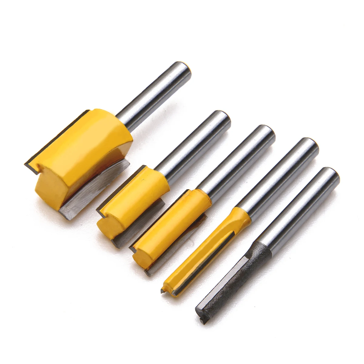 5Pcs 1/4'' Shank Router Bit Set Straight & Dado Router Bit Set Wood Milling Cutters For Woodworking Trimming Cutter