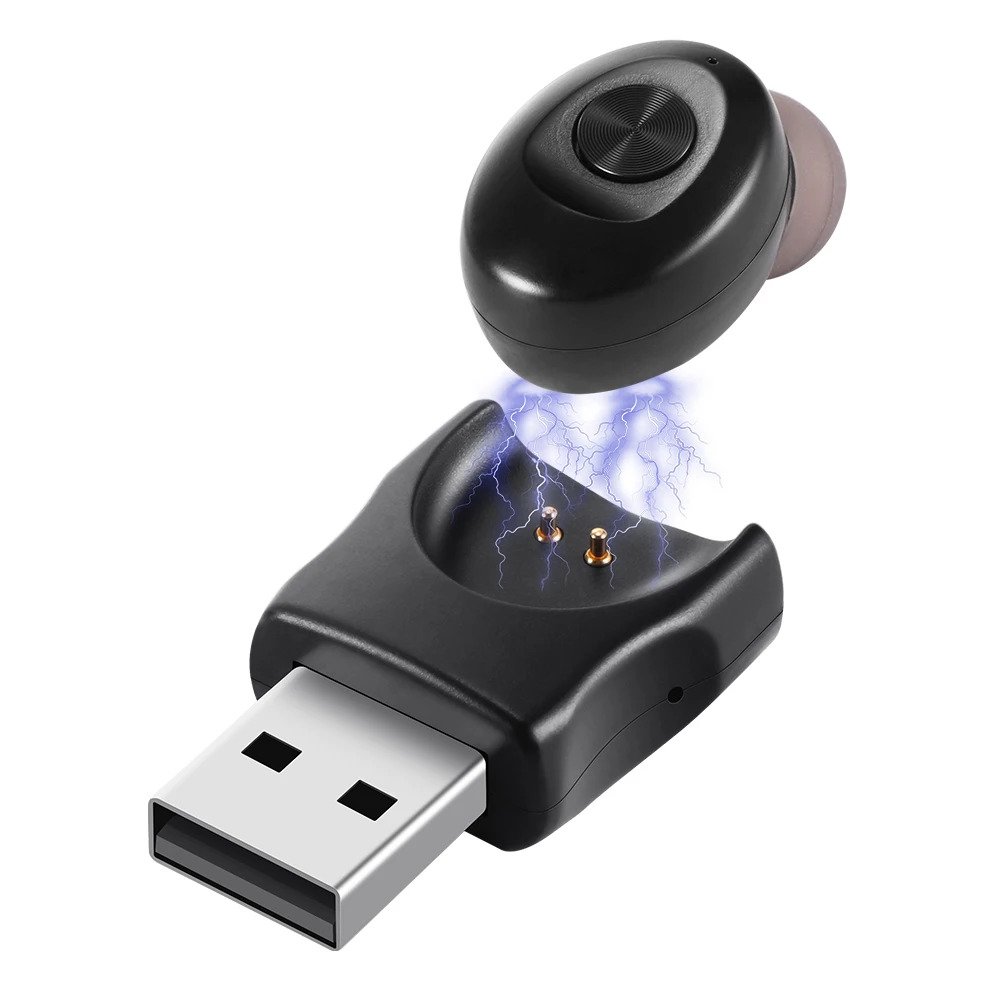 

Powstro Mini Earphone Bluetooth 5.0 Wireless Invisible Stereo Earbud Handsfree Magnetic USB Charger Earphone Wireless Earphones