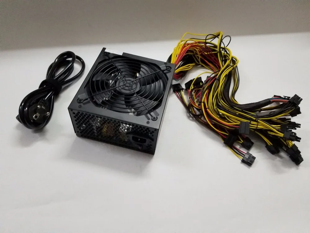 YUNHUI ETH ZCASH Шахтер золото мощность 12 V 150 1800 W(с кабелем)(YUNHUI) 1800 Вт ETH PSU для R9 380 RX 470 RX480 6 GPU карты