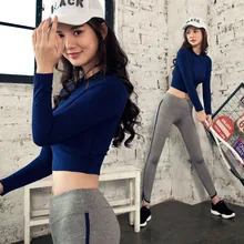 Sport set Women’s Yoga Sets Fitness Sportswear Suits Long Sleeve Yoga Shirts Running Gym Yoga Top And Slim Pants 1 Set