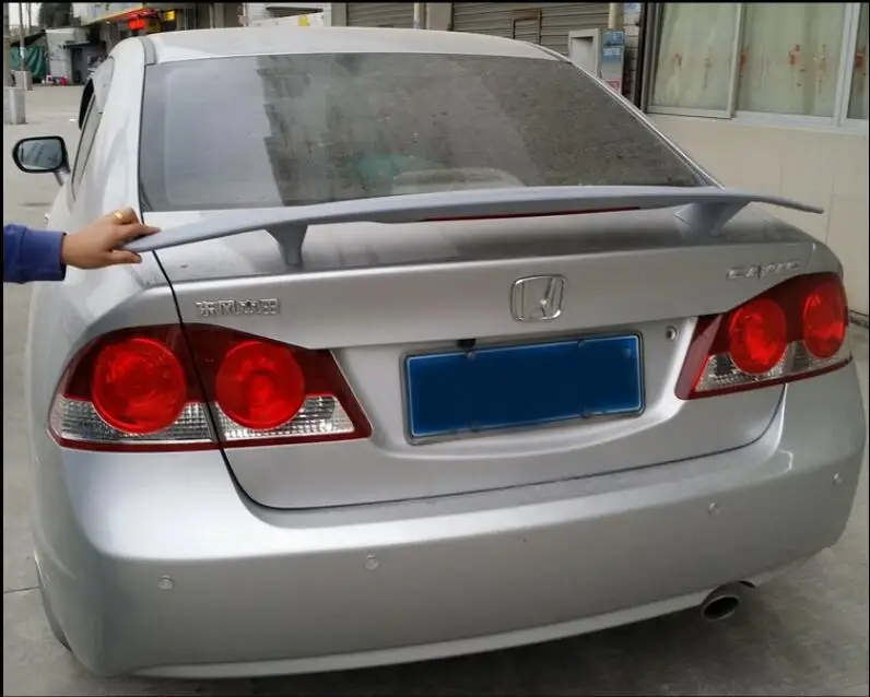 ABS праймер заднего крыла багажника спойлер для HONDA CIVIC 2006 2015 (со светодиодной