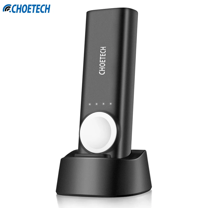 

CHOETECH 5000mAh QC 4.0 External Battery for iWatch Wireless Charging 5000mAh Multi-Function Power Bank support USB-PD Type-C