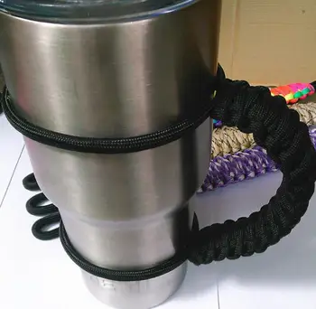 

100 pcs/lot camo handles Paracord Handmade Handle For Tumbler 30oz 20oz Tumbler Ozark Cup Holder Sports Bike Cycling Accessories