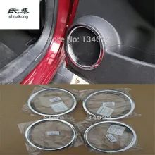 4 шт./лот, автомобильные наклейки на дверь, стерео динамик, ABS хромированные украшения, блестки для Nissan Qashqai J10 2011 2012 2013