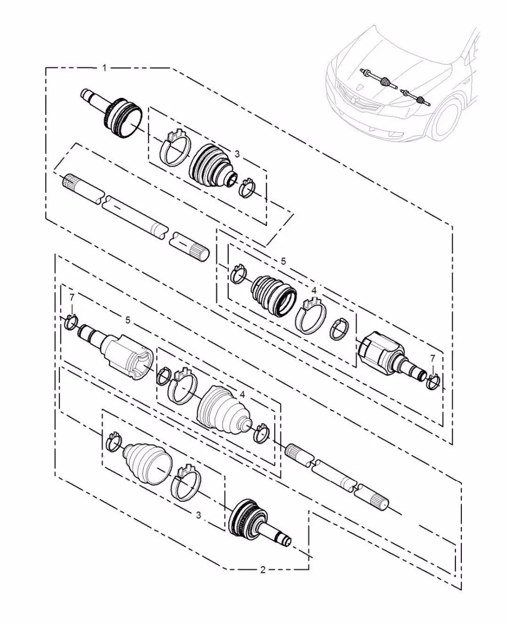 Карданный вал в сборе. Левая и правая сторона с CV Joint и загрузочным комплектом для китайских SAIC ROEWE 350 MG авто части двигателя 50015635