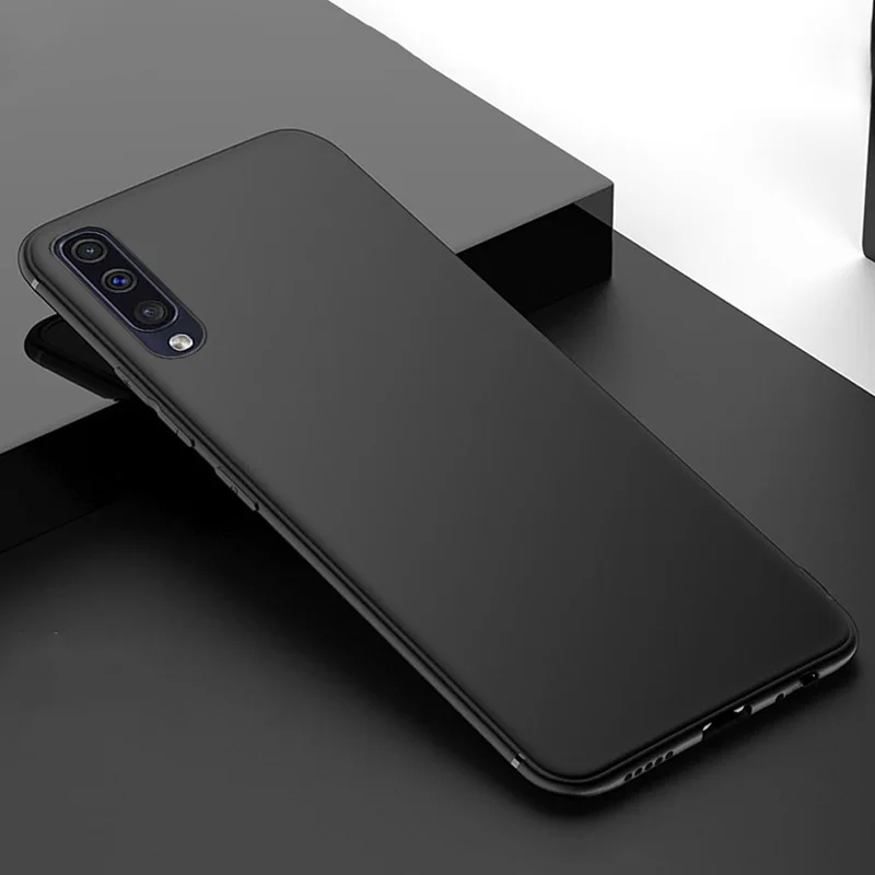 Keajor чехол для samsung Galaxy A50 чехол ультра тонкий мягкий матовый Силиконовый ТПУ бампер чехол для samsung Galaxy A30 чехол для телефона - Цвет: Черный