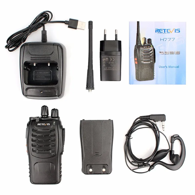 2 шт. RETEVIS H777 Walkie Talkie EU Plug 400-470MHz Ham радио трансивер двухсторонний радио коммуникатор USB зарядное устройство Зарядная база - Цвет: 1PCS