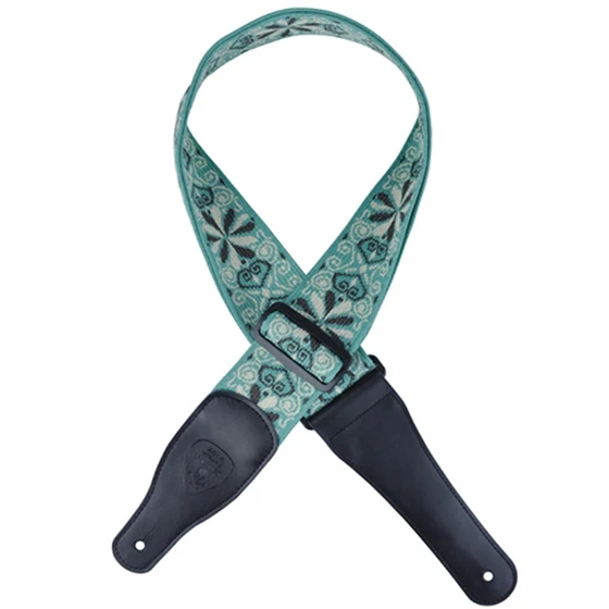 

New PUNK Flower printing Guitar strap For Acoustic and Electric Guitar Green