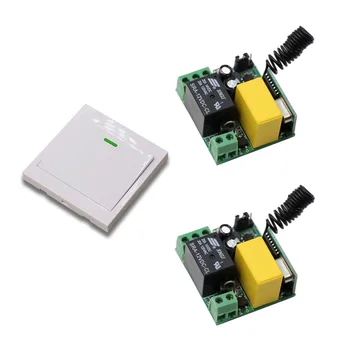 

AC 220V Wireless Remote Control Switch Mini Receivere with White Wall Remote Switch for Corridor Room Home Remote Lighting