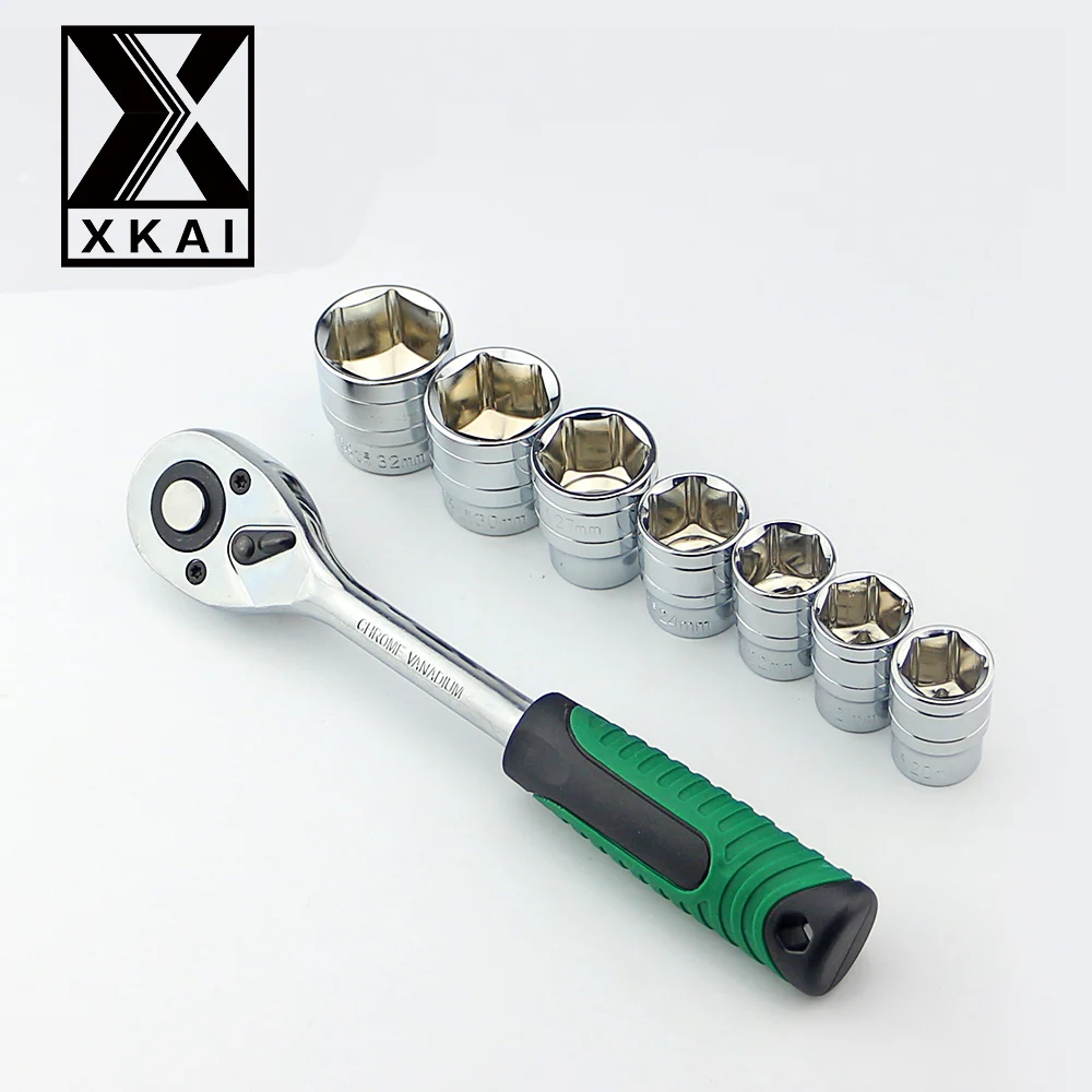 

XKAI 1/2" 20-32mm Socket Wrench head metric socket set socket wrench kit bolt hexagon allen head torque wrench and head