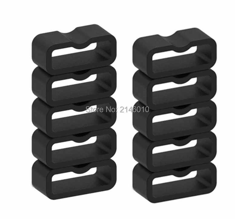 

Black Silicon Fastener Ring Security Loop for Garmin Vivosmart HR & HR+ Approach X40 Samrtwatch Band