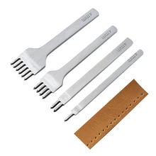 4 мм кожи дыроколы HSS алмазные прокалывания пробивание шить DIY ручной работы кожаные рабочий инструмент для генерирования 1/2/4/6 зубцами