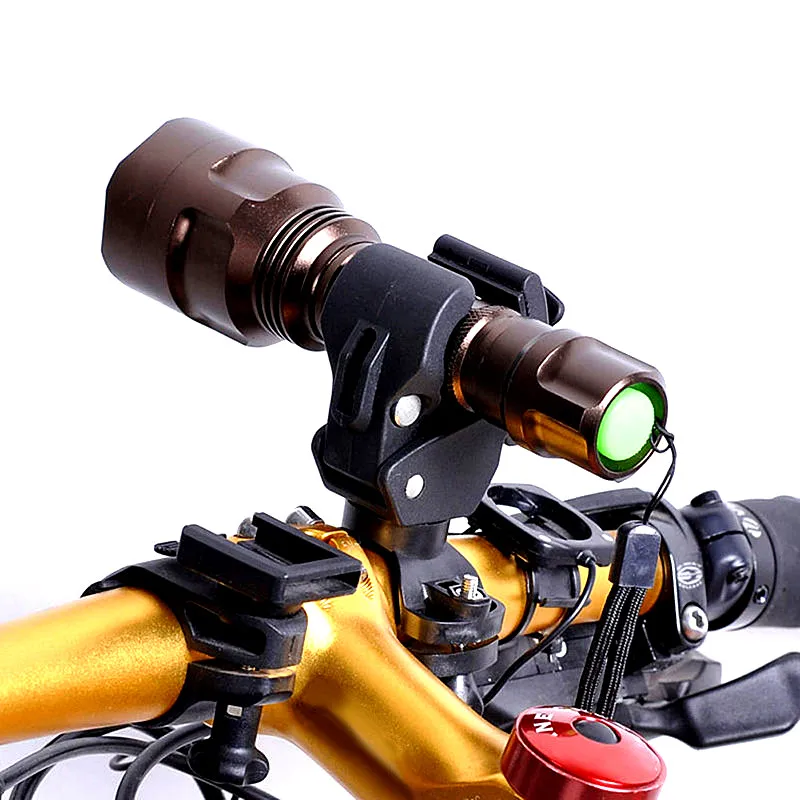 High Quality Bike Mount Clamp Clip Bicycle Holder Cycling Grip Flashlight LED Torch Lamp Light Bracket Stand Bicycle Accessories